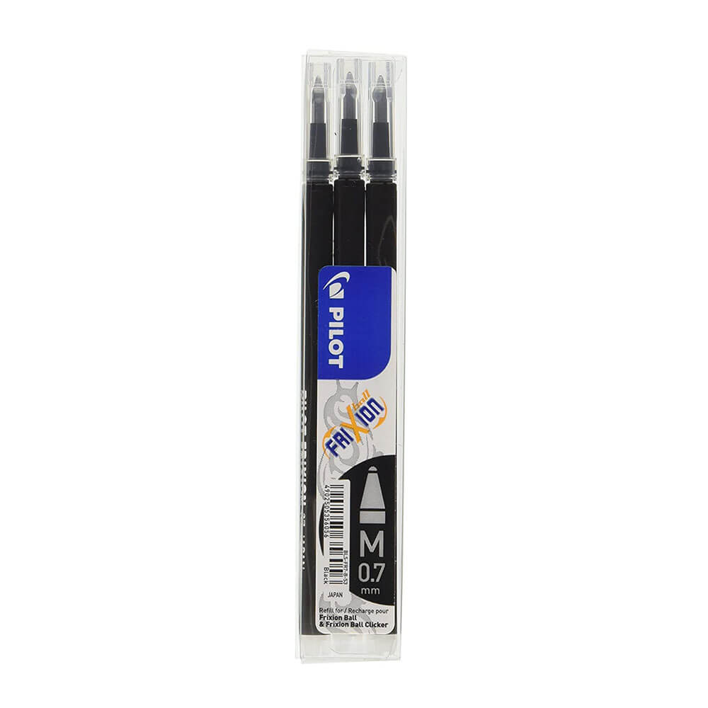 Pilot Frixion Rollerball Pen Penfyllning 0,7 mm Tips 3PK