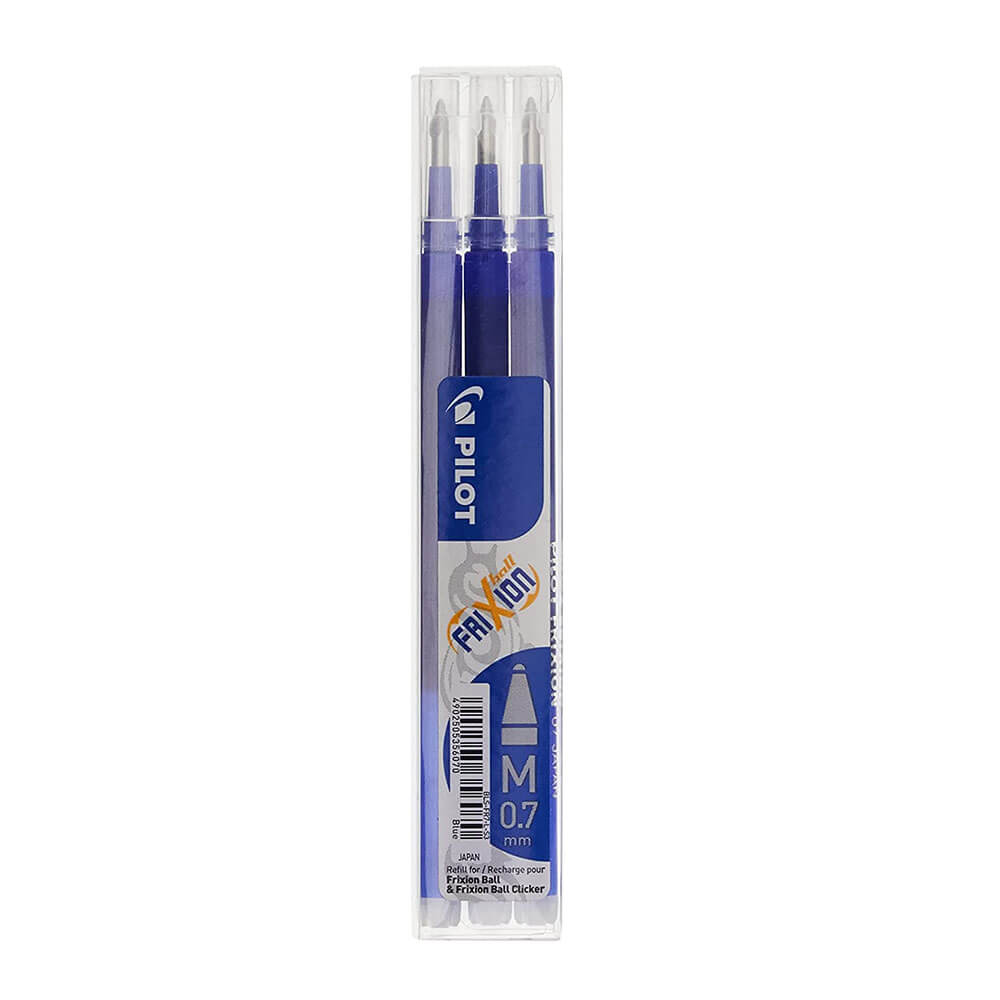 Pilot Frixion Rollerball Pen Penfyllning 0,7 mm Tips 3PK