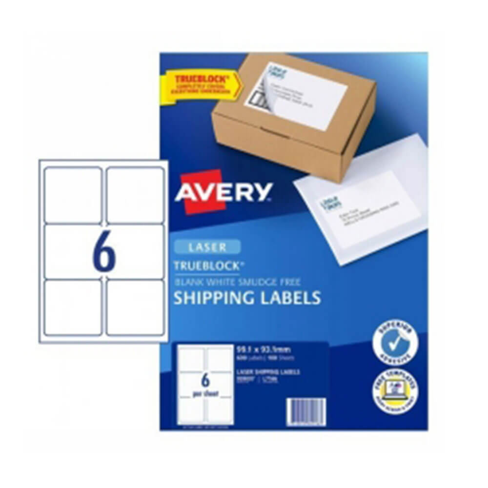 Avery Shipping Etiqueta White 100pk