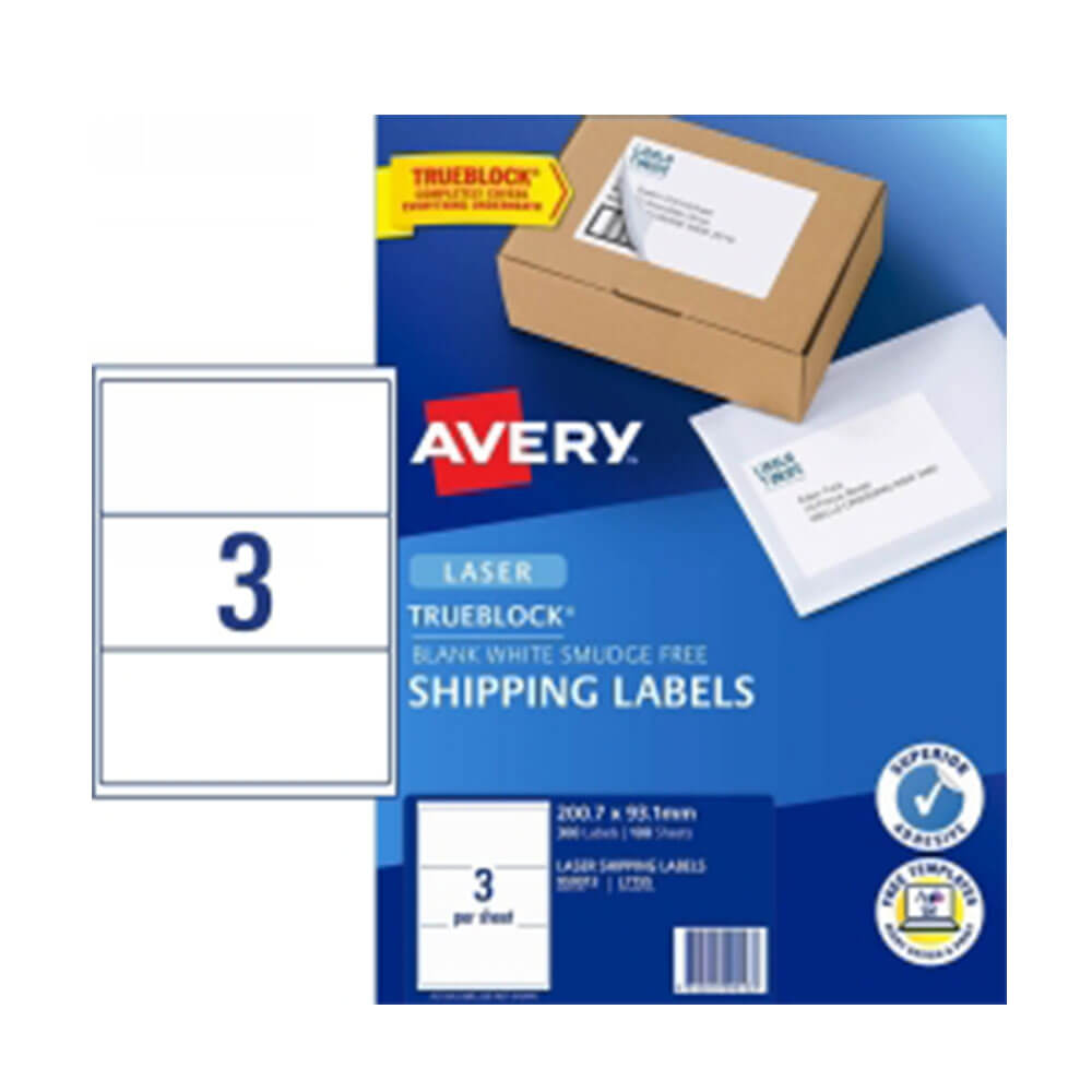 Etichetta di spedizione Avery White 100pk