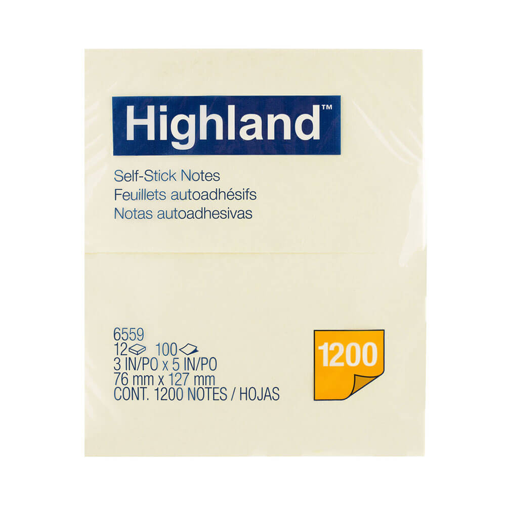 Highland Stick på noter Yellow 12pk