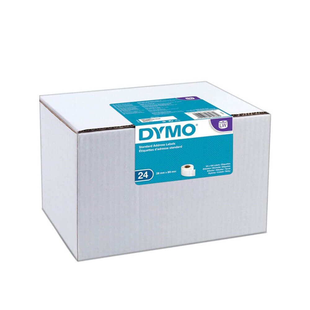 Rótulo de papel de endereço padrão DYMO 28x89mm