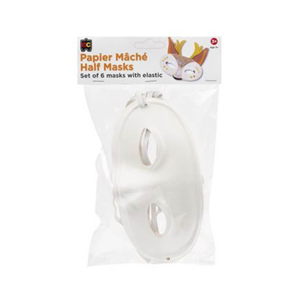 EC Paper Mache Masker 6pk