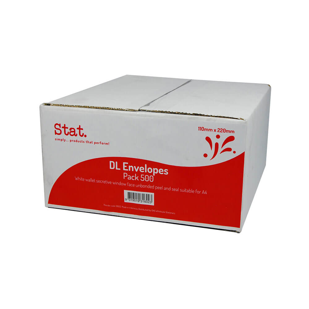 STAT Peel and Seal Enveloppe DL (500pk)