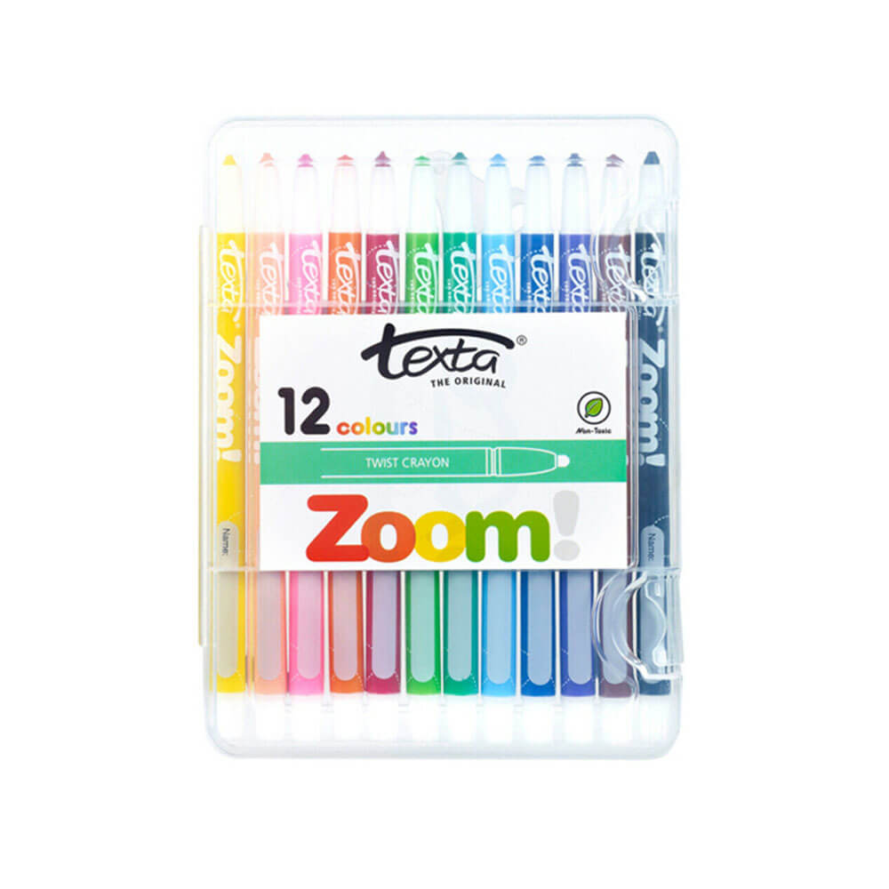 Texta Zoom Twist Crayons Assortered (12pk)