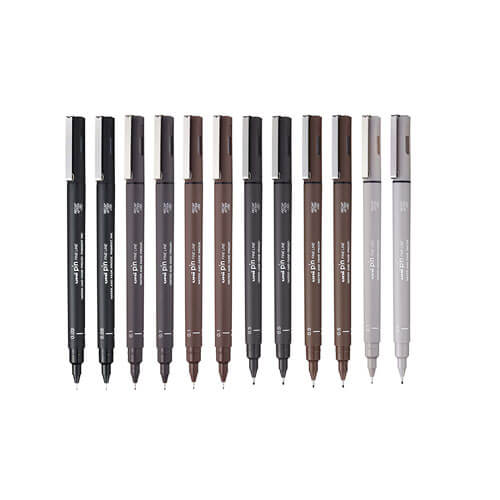 Uni-ball Pin Fineliner Pen (12pcs)