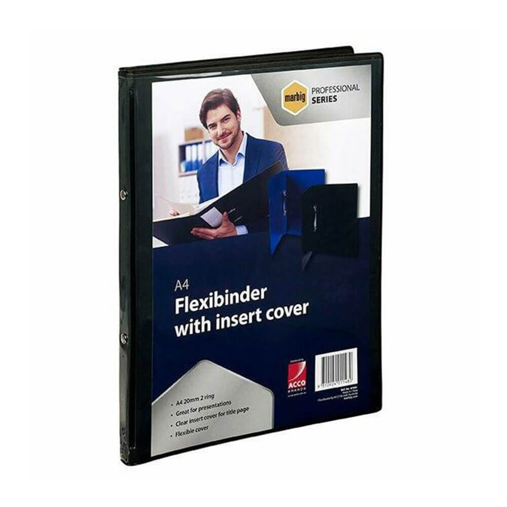 Binder Marbig Flexi com tampa clara A4 2R 20mm