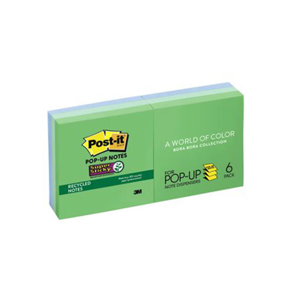 Post-it súper pegajoso notas emergentes 76x76 mm (6pk)