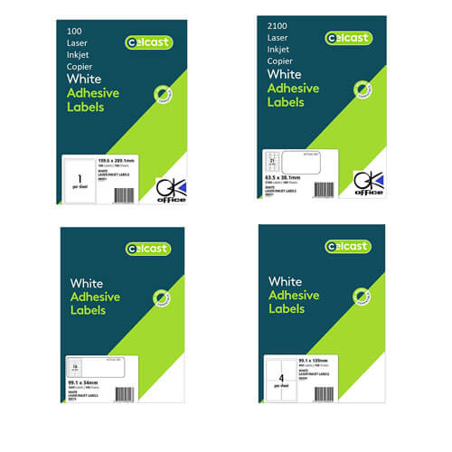 Celcast Laser/Inkjet Labels White (100pk)