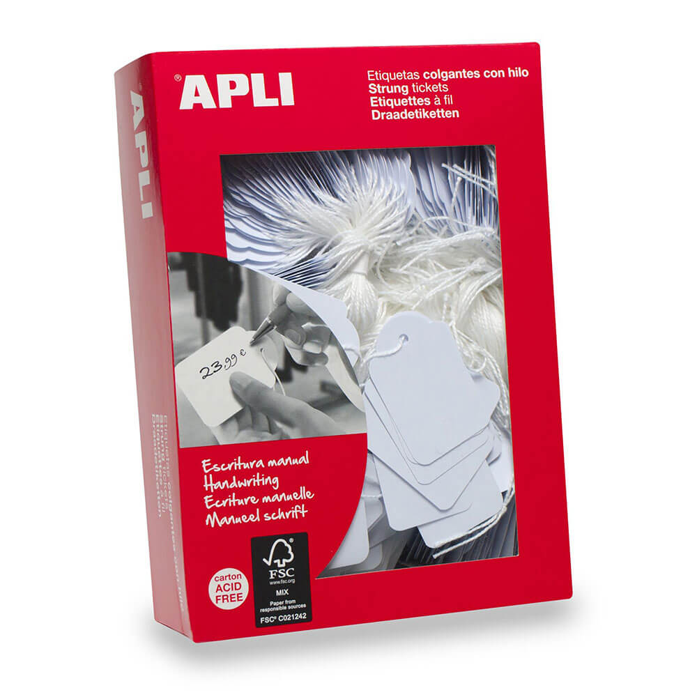 Tag di merchandising apli bianco 1000pk