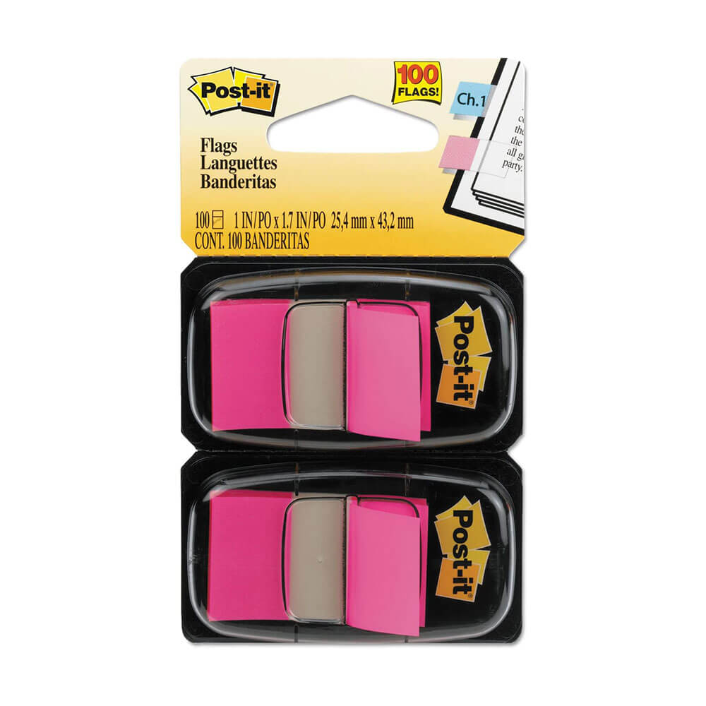 Post-it Twin Pack Flags 100 stk