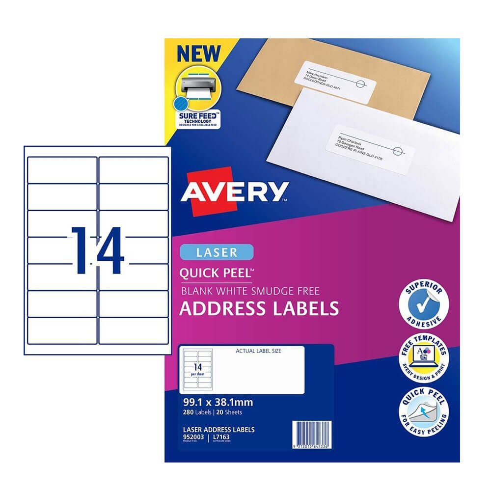 Etichetta Avery Laser Retail Pack (20pk)