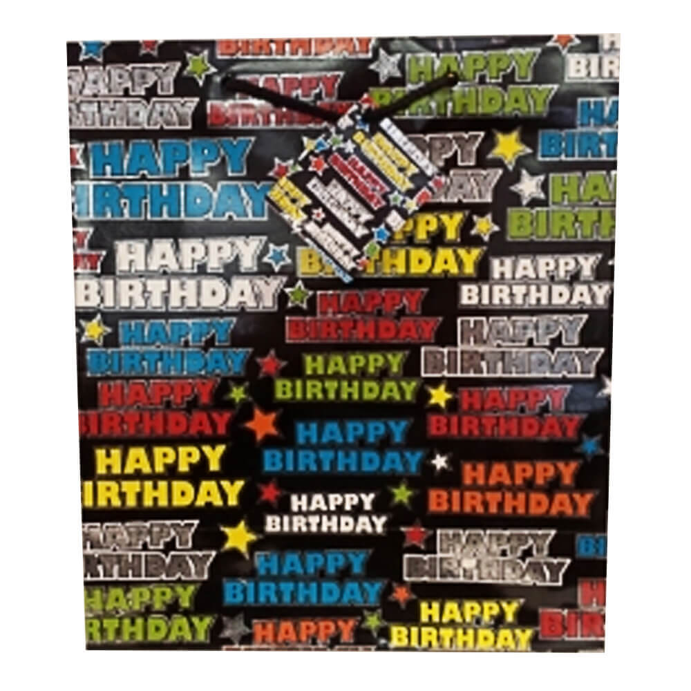 Ozcorp Happy Birthday Gift Bag (Black)