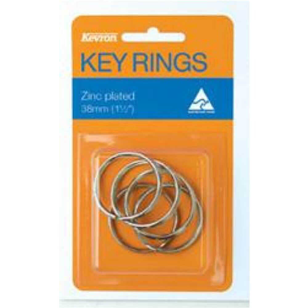 Kevron Key Rings 5pk (zinkbelagt)