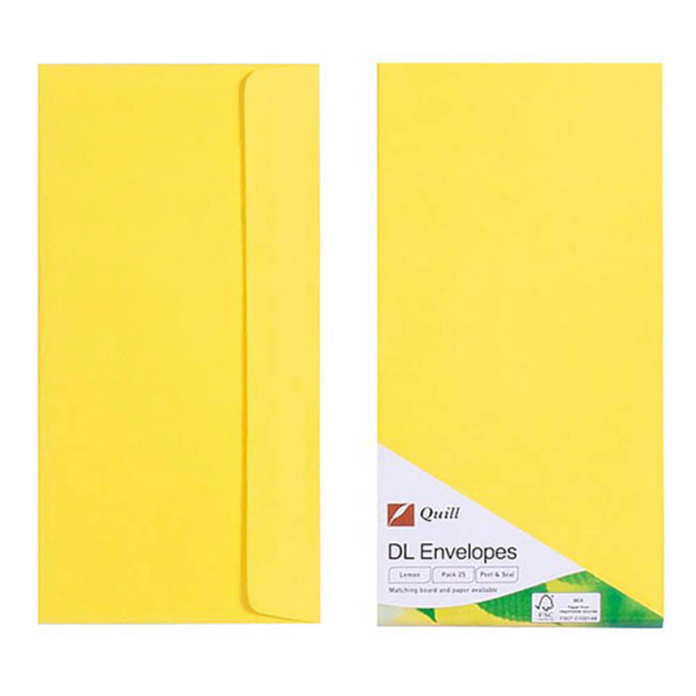 Quill Envelope 25pk 80GSM (DL)