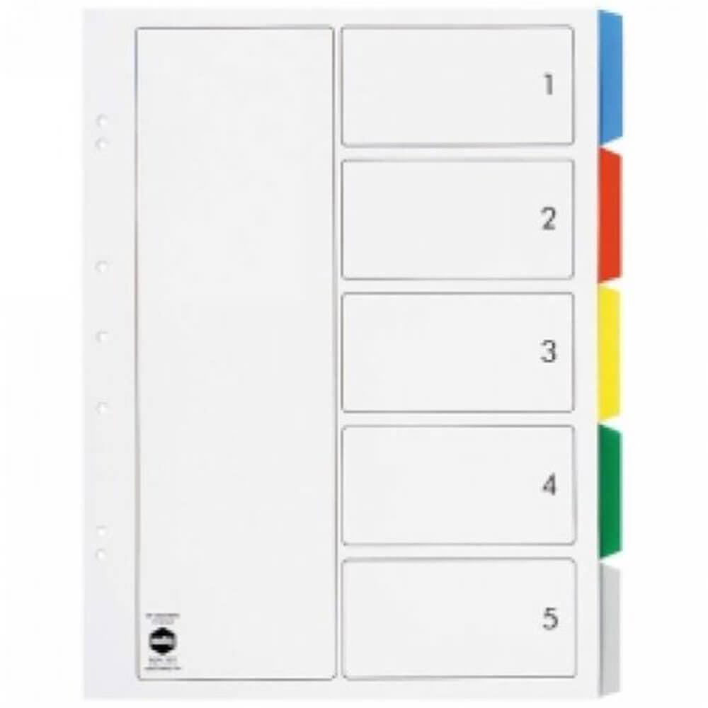 Marbig 5 Schede Divider (colorato)