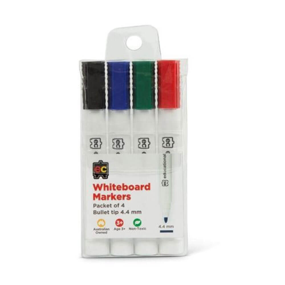 EC Bullet Tipp Whiteboard Marker (4PK)