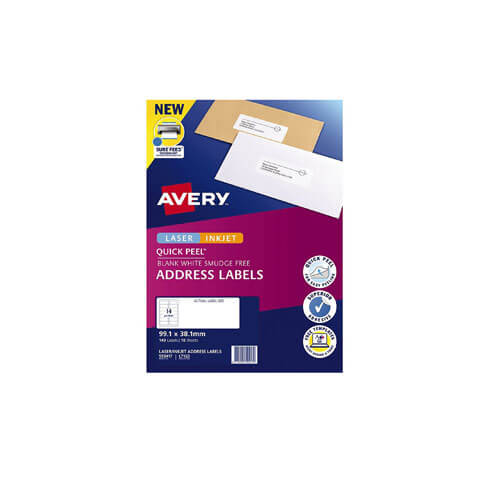 Avery Laser Inkjet Quick Peel Address Labels