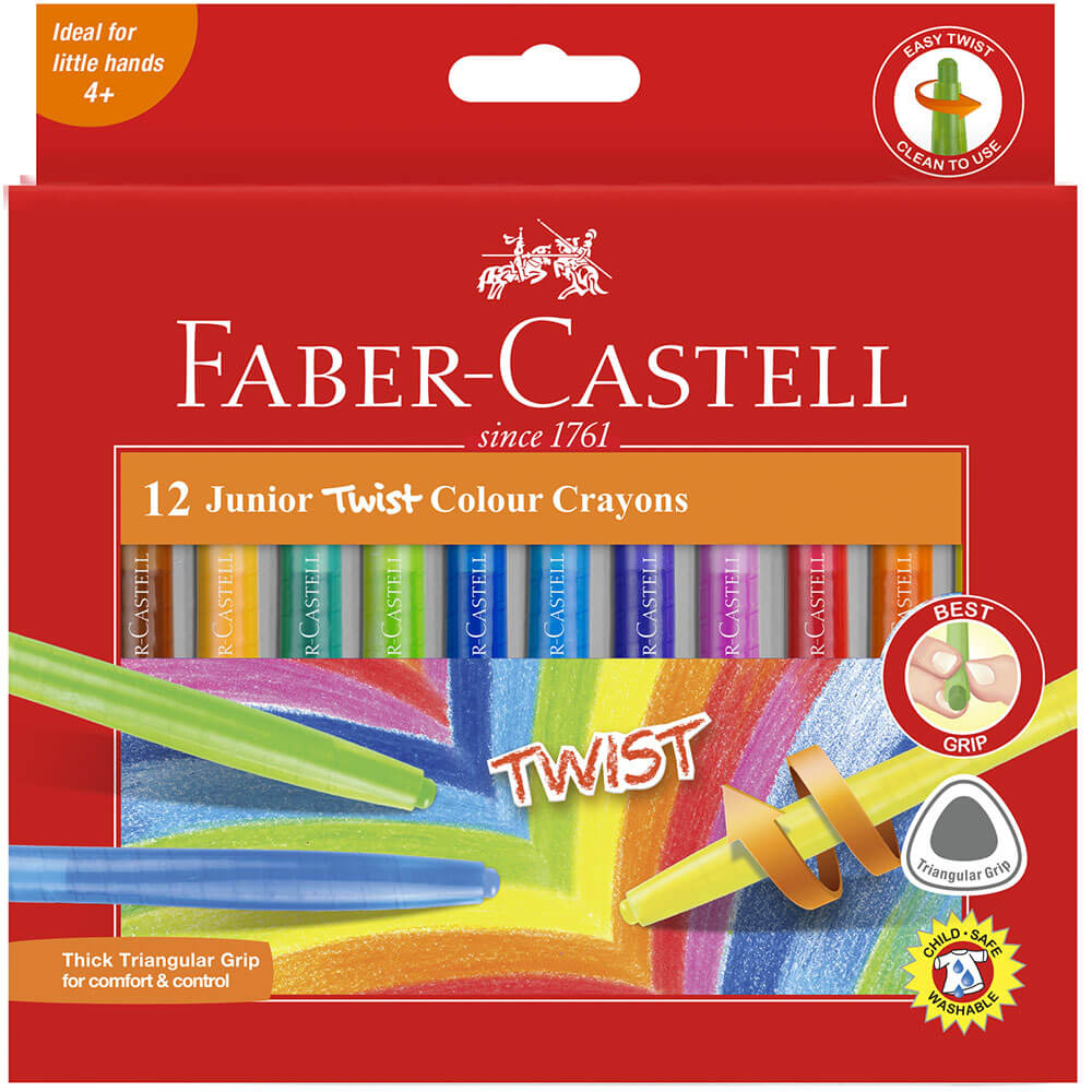 Faber-Castell Twistable Crayons 12pk (Assortered)