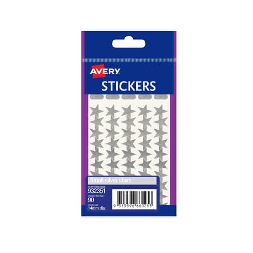 Avery F/P Silver Stars Label (Pack of 10)