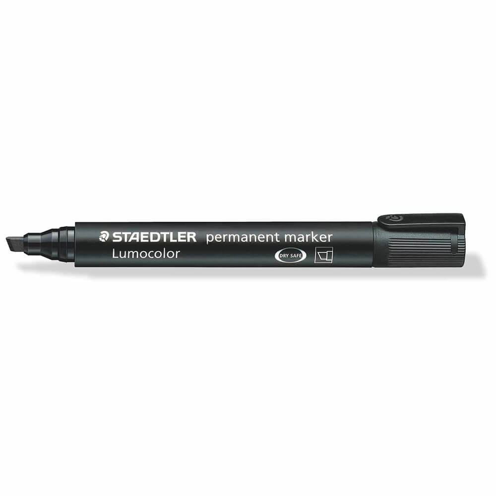  Staedtler Lumocolor Permanent-Marker mit Keilspitze, 10 Stück