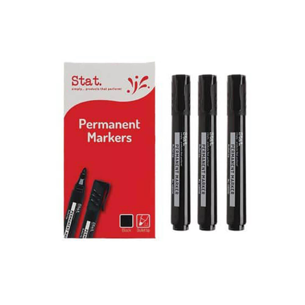 Stat 2.0mm Bullet Nib Permanent Marker 12pcs