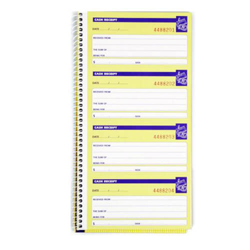 Spirax 553 Cash Receipt Book 10pk (279x144mm)