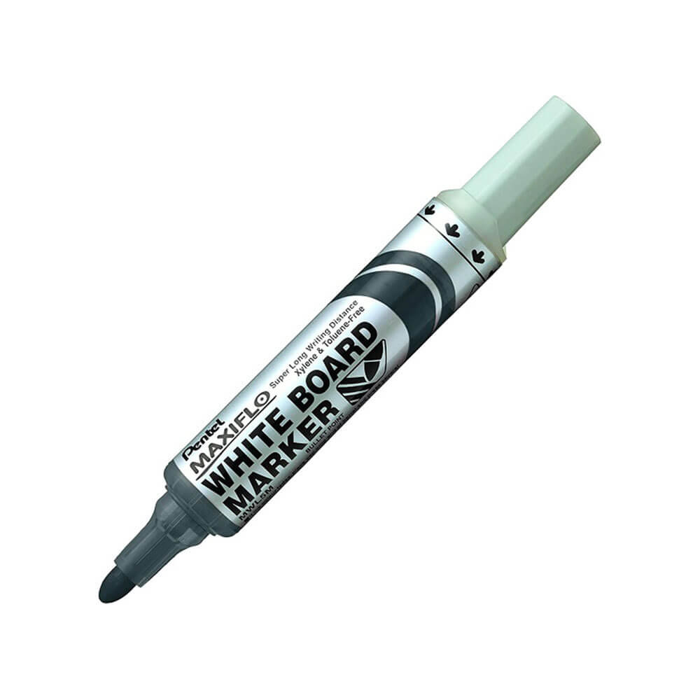 Pentel Maxiflo Bullet Tip Whiteboard Marker 12st