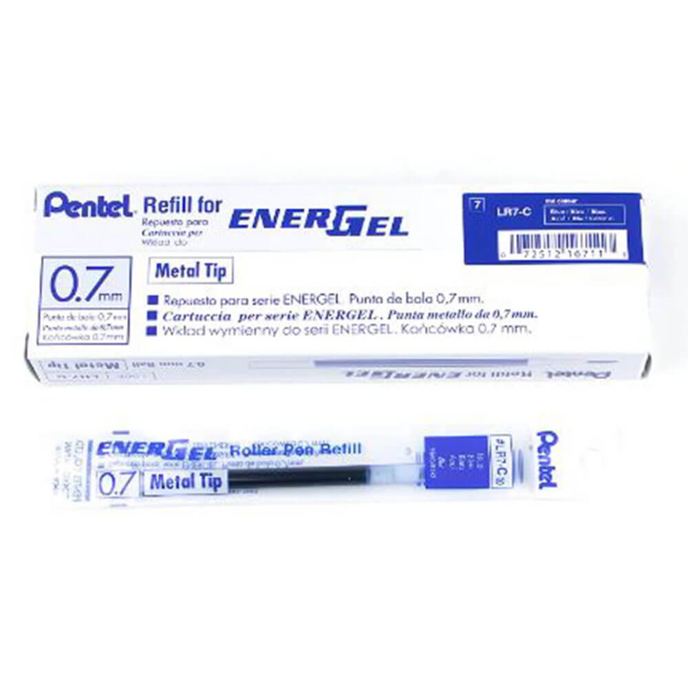 Pentel Energel da 0,7 mm Riempi di penna liquida 12pcs