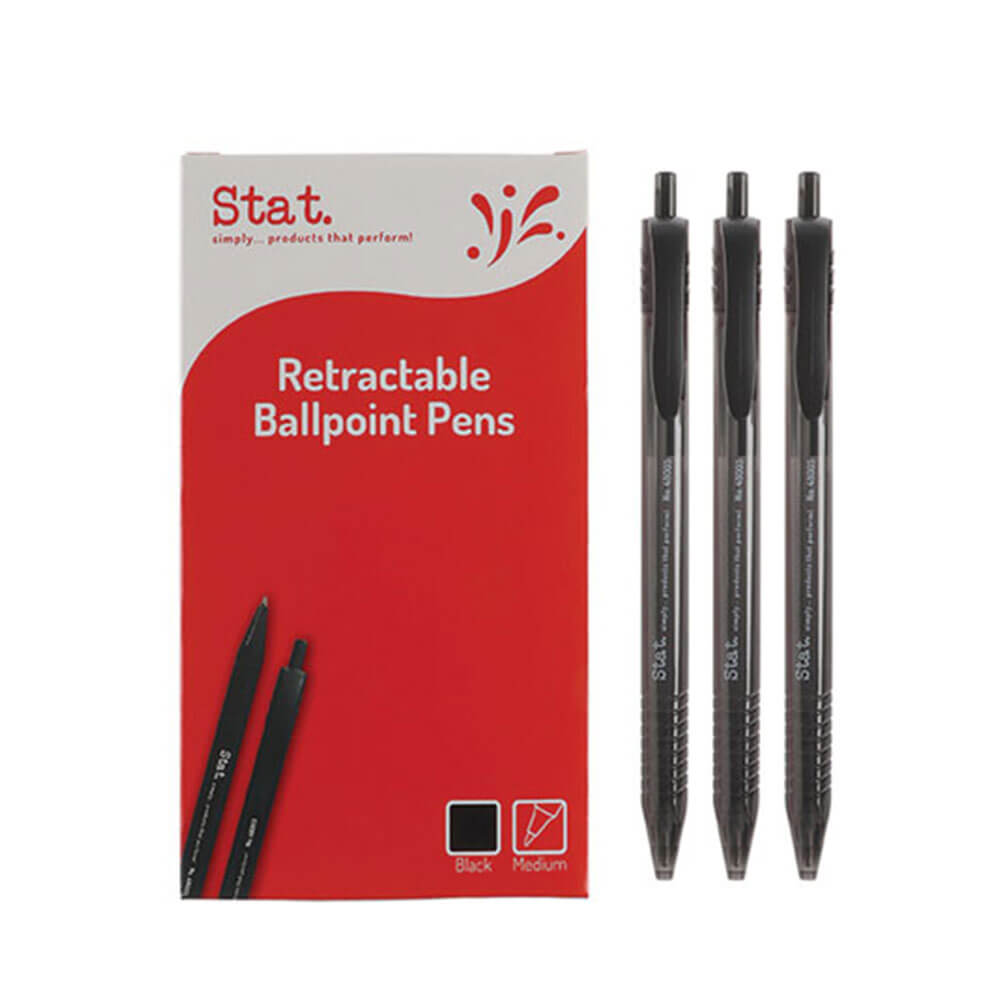 Stat rétractable Medium Ballpoint Pen 1mm (boîte de 12)