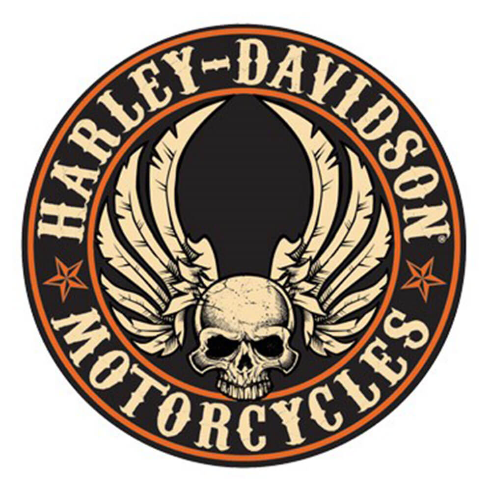 Harley Davidson Die Cut præget tinskilt