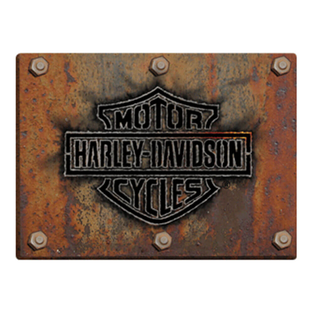 Harley Davidson Die Cut preged Tin Sign